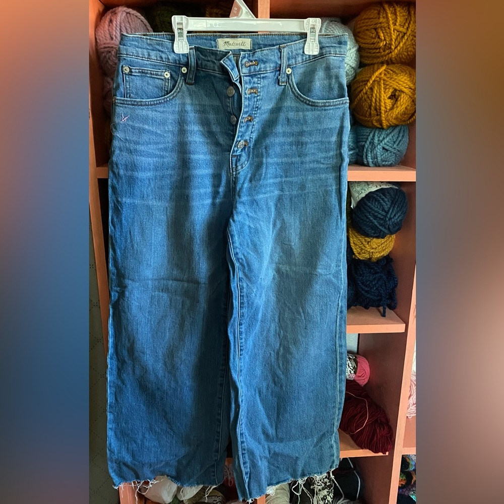 Madewell Cropped Wide Leg Jeans